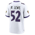 B.Ravens #52 Ray Lewis Player White Home Game Ndoa Stitched Jerseys