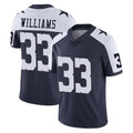 D.Cowboys #33 Javonte Williams Player Navy-White Limited Alternate Vapor Untouchable Home Game Ndoa Stitched Jerseys