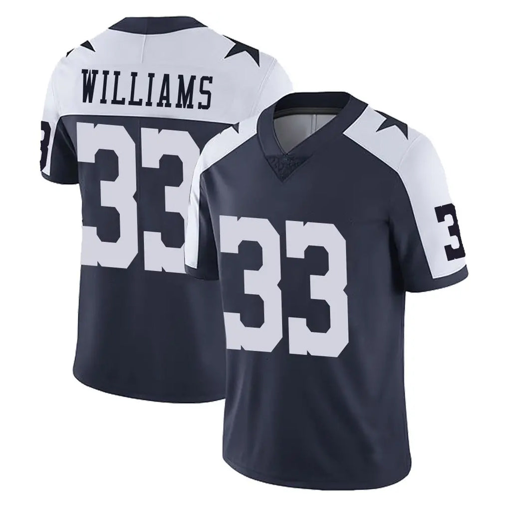 D.Cowboys #33 Javonte Williams Player Navy-White Limited Alternate Vapor Untouchable Home Game Ndoa Stitched Jerseys