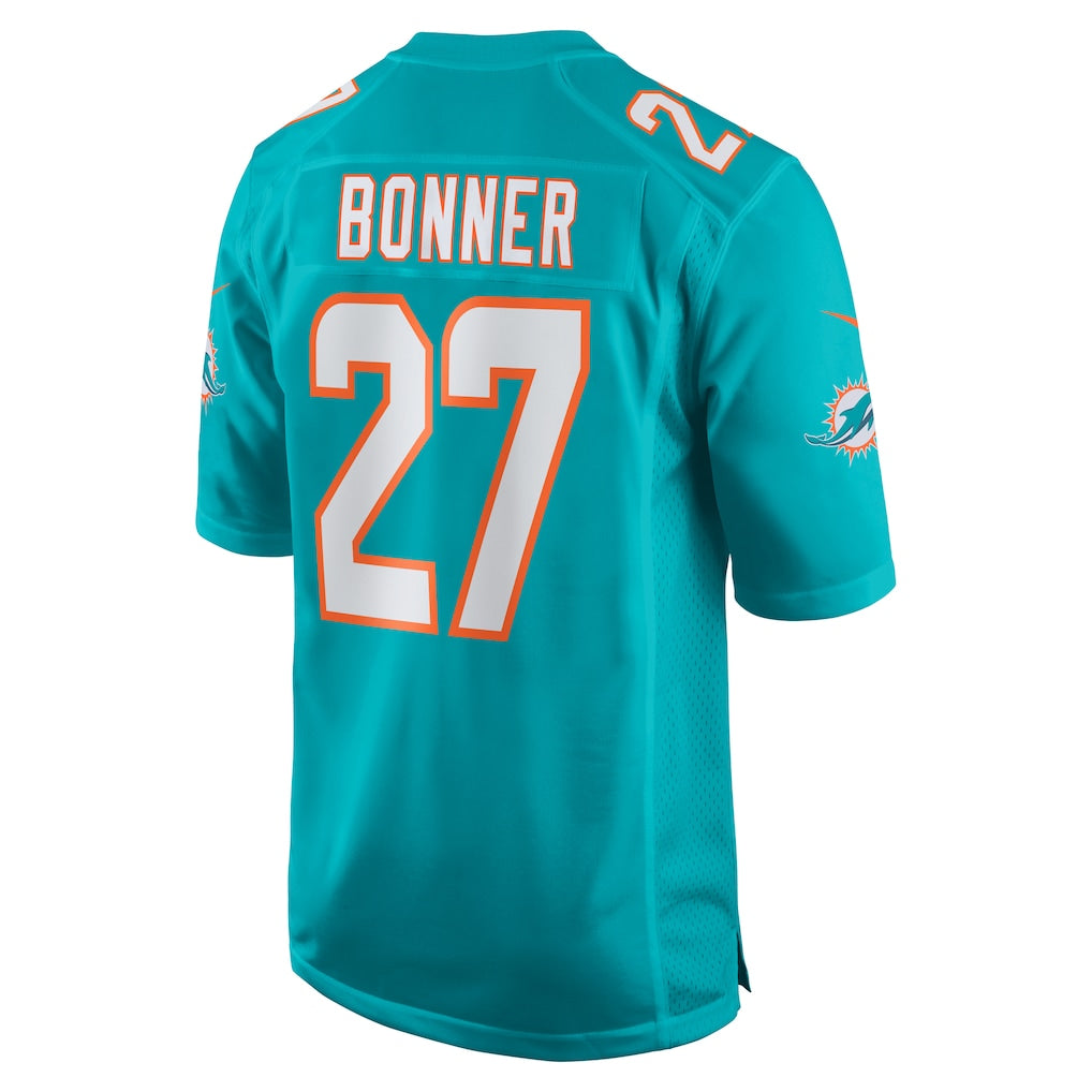 Ndoa M.Dolphins #27 Ethan Bonner Aqua Game Jersey