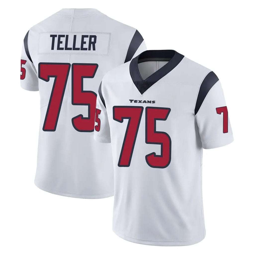 H.Texans #75 Wyatt Teller Player White Limited Vapor Untouchable Home Game Ndoa Stitched Jerseys