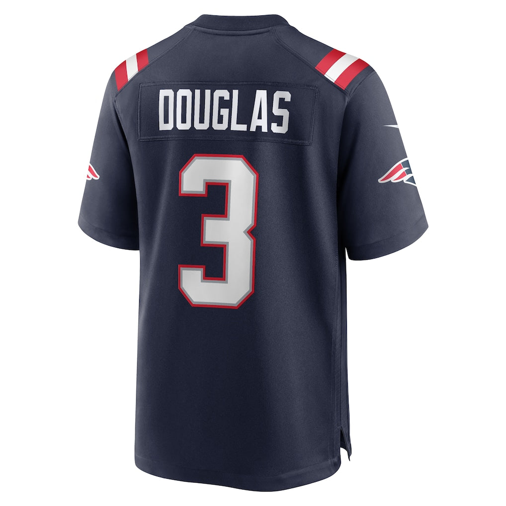Ndoa NE.Patriots #3 Demario Douglas Navy Game Jersey