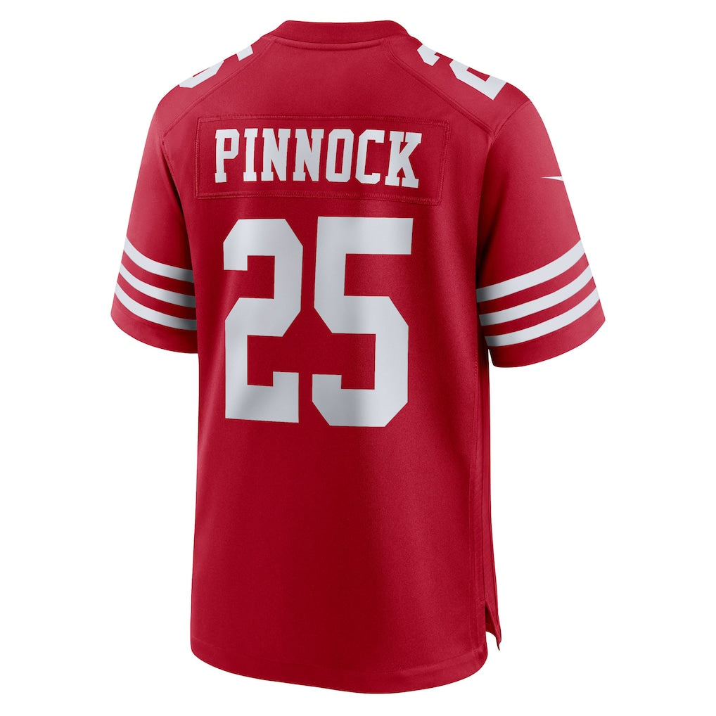 Ndoa SF.49ers #25 Jason Pinnock Scarlet Team Game Jersey