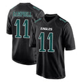 P.Eagles #11 Jihaad Campbell Player Carbon Black Fashion Home Game Ndoa Stitched Jerseys