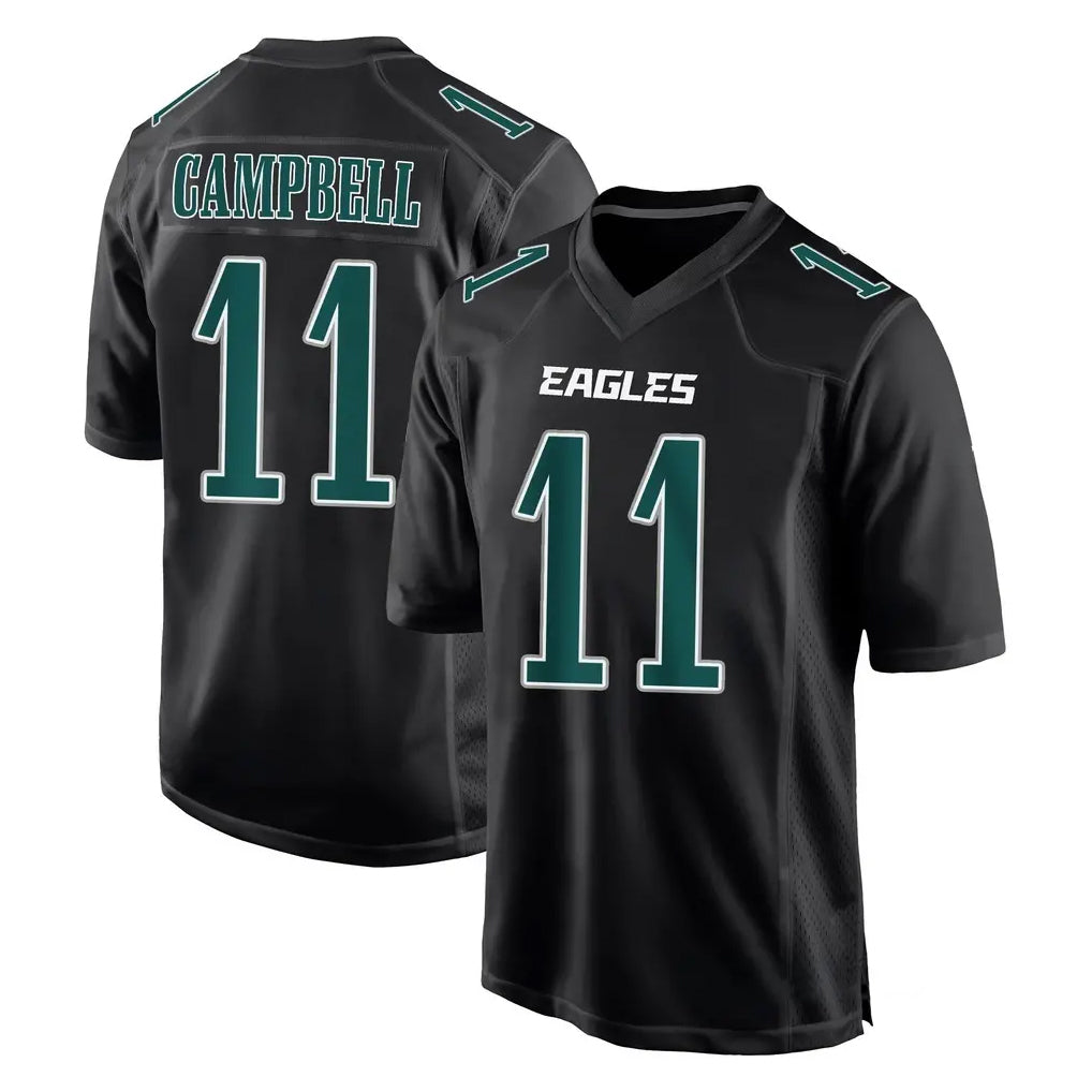 P.Eagles #11 Jihaad Campbell Player Carbon Black Fashion Home Game Ndoa Stitched Jerseys