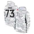 D.Broncos #73 Frank Crum Player Arctic Camo Salute to Service Hoodies Limited Game Ndoa Stitched Jerseys