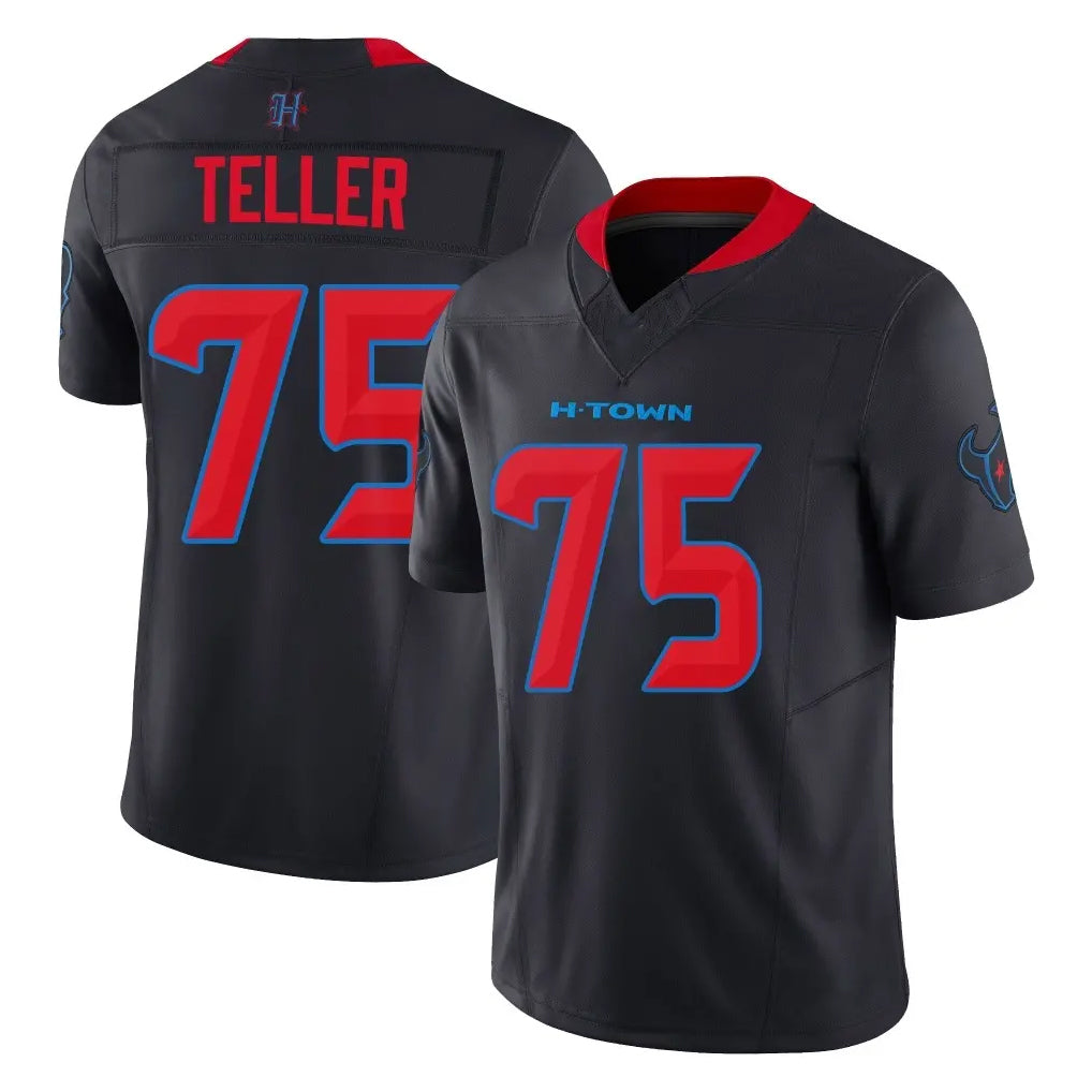 H.Texans #75 Wyatt Teller Player Navy Limited 2nd Alternate Vapor F.U.S.E. Home Game Ndoa Stitched Jerseys