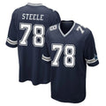 D.Cowboys #78 Terence Steele Player Navy Home Game Ndoa Stitched Jerseys