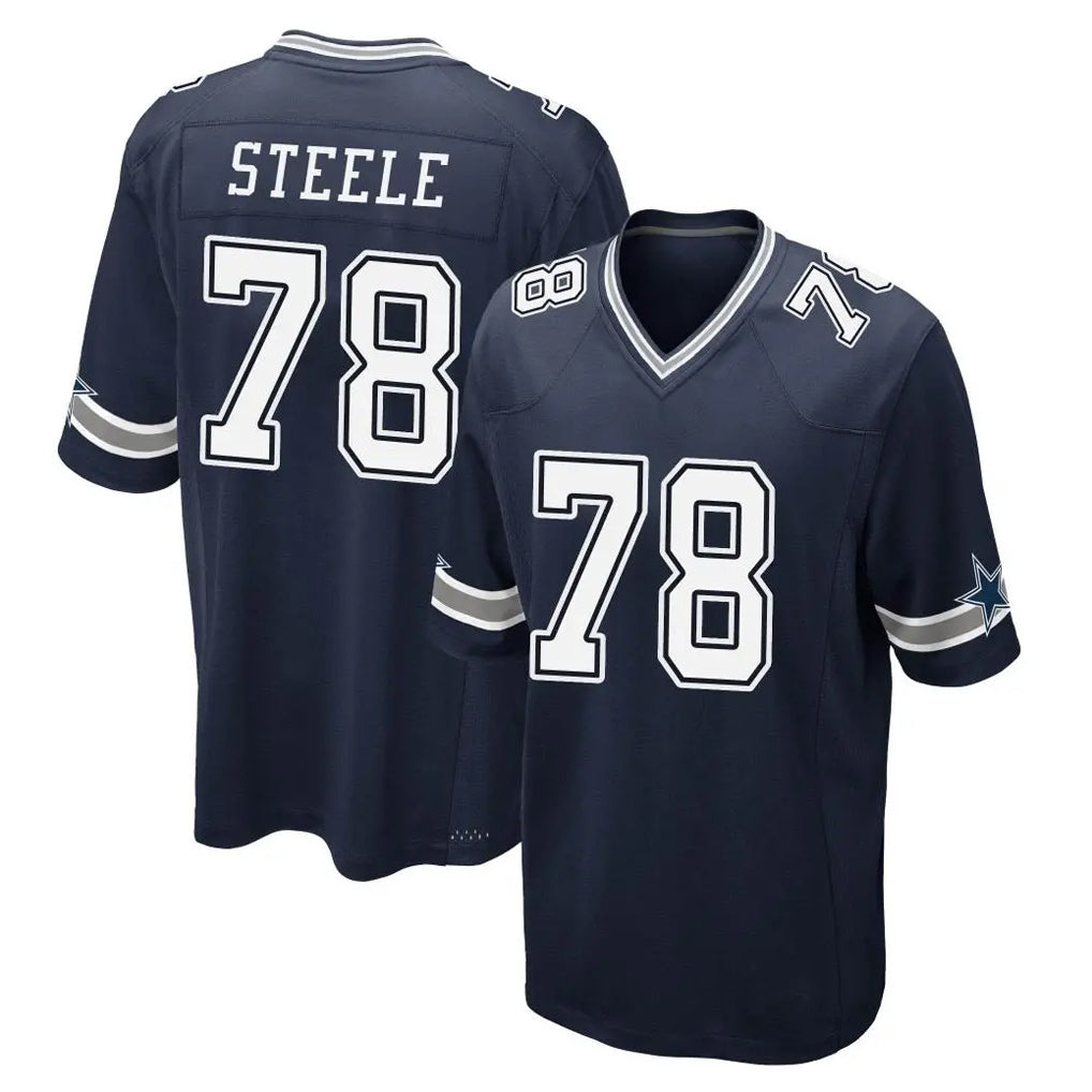 D.Cowboys #78 Terence Steele Player Navy Home Game Ndoa Stitched Jerseys