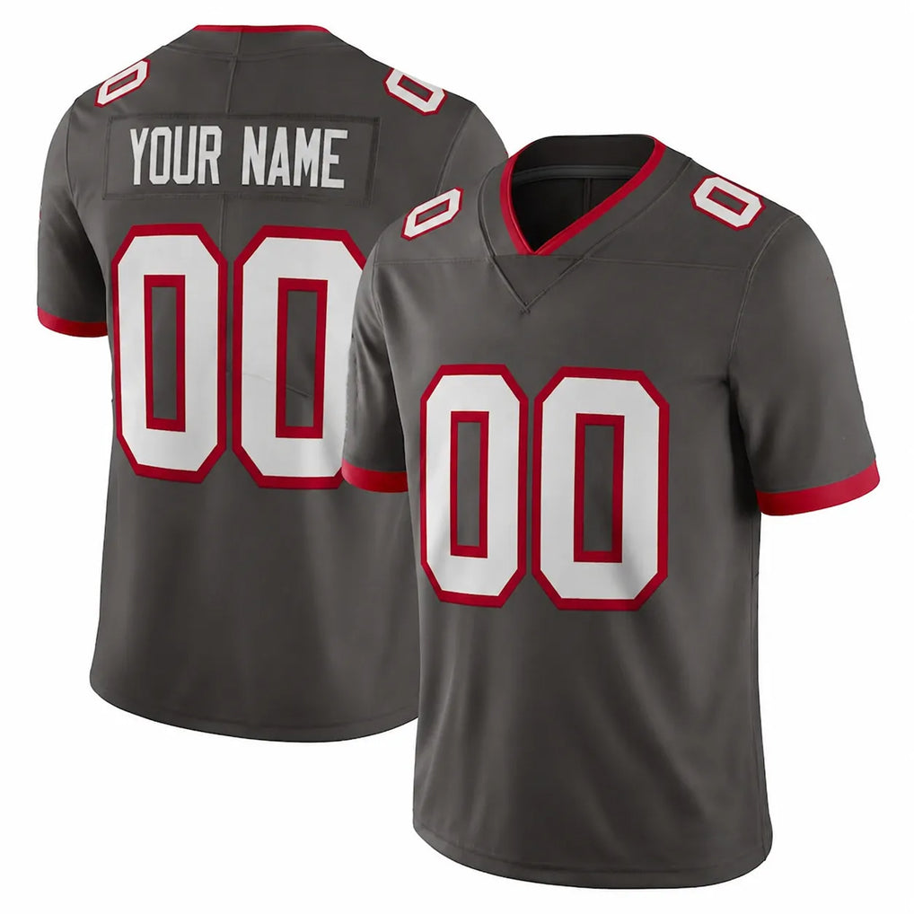 Custom TB.Buccaneers Pewter Limited Alternate Vapor Home Game Any Name & Numbers Ndoa Stitched Jerseys