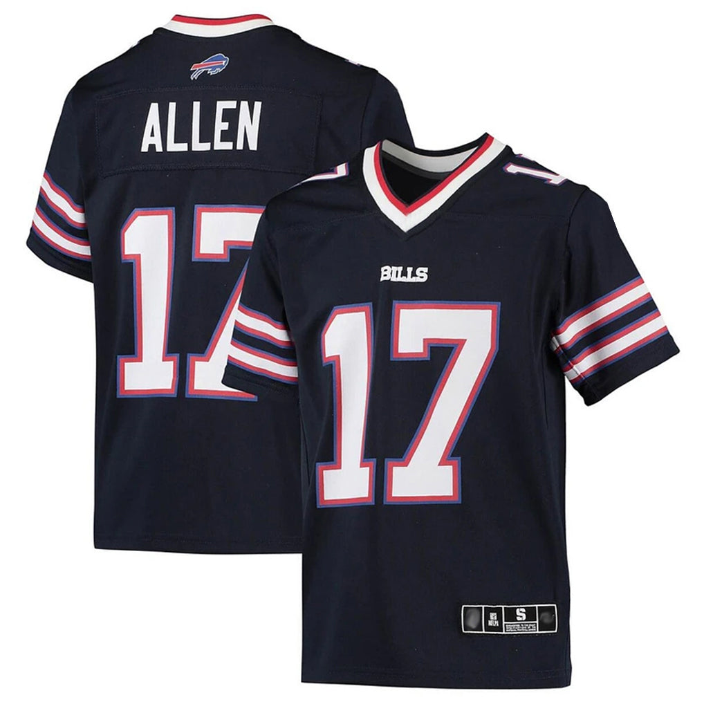 B.Bills #17 Josh Allen Player Navy Inverted  Home Game Ndoa Stitched Jerseys