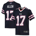 B.Bills #17 Josh Allen Player Navy Inverted  Home Game Ndoa Stitched Jerseys