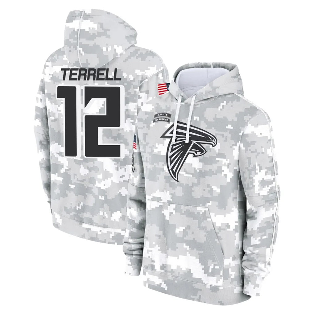 A.Falcons #12 Avieon Terrell Player Arctic Camo Salute to Service Limited Hoodie Ndoa Stitched Jerseys