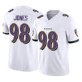 B.Ravens #98 Travis Jones Player White Vapor F.U.S.E. Limited Home Game Ndoa Stitched Jerseys