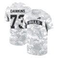 B.Bills #73 Dion Dawkins Player Arctic Camo Salute to Service T-Shirt Hoodies Ndoa Stitched Jerseys