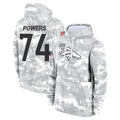 D.Broncos #74 Ben Powers Player Arctic Camo Salute to Service Hoodies Limited Game Ndoa Stitched Jerseys