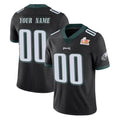 Custom P.Eagles Black Limited Vapor Untouchable Super Bowl LIX Home Game Any Name & Numbers Ndoa Stitched Jerseys