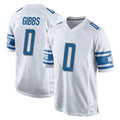 D.Lions #0 Jahmyr Gibbs Player White Home Game Ndoa Stitched Jerseys