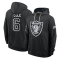 LV.Raiders #6 AJ Cole Player 2026 Black Logo Pullover Hoodies Limited Game Stitched Jerseys