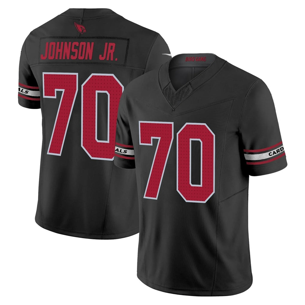A.Cardinals #70 Paris Johnson Jr. Player Black Vapor F.U.S.E. Limited Home Game Ndoa Stitched Jerseys