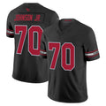 A.Cardinals #70 Paris Johnson Jr. Player Black Vapor F.U.S.E. Limited Home Game Ndoa Stitched Jerseys