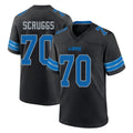 D.Lions #70 Juice Scruggs Player Black Alternate Home Game Ndoa Stitched Jerseys