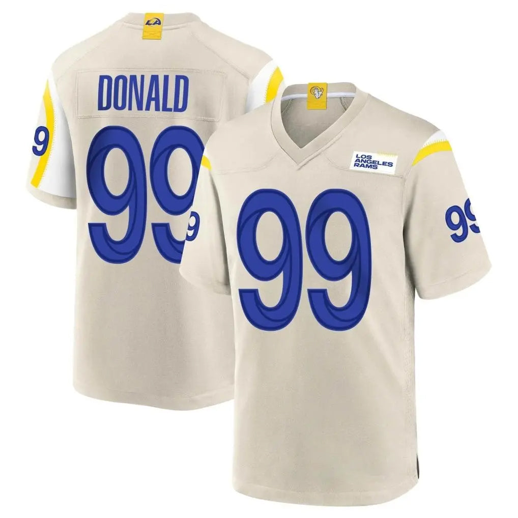 LA.Rams #99 Aaron Donald Player Bone Home Game Ndoa Stitched Jerseys