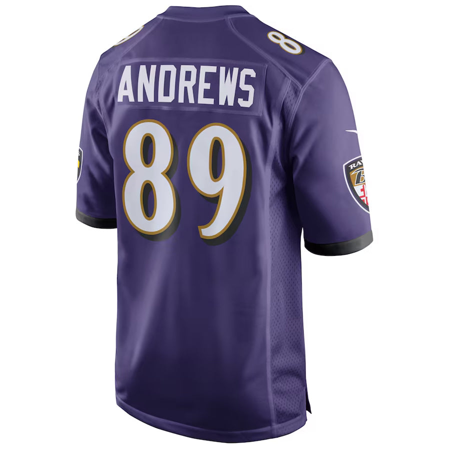 B.Ravens #89 Mark Andrews Player Purple Alternate Home Game Ndoa Stitched Jerseys