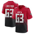 A.Falcons #63 Chris Lindstrom Player Red Home Game Ndoa Stitched Jerseys