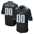 Custom P.Eagles Black Home Game Any Name & Numbers Ndoa Stitched Jerseys