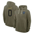 D.Lions #0 Jahmyr Gibbs Player Olive Salute to Service Pullover Hoodies Limited Ndoa Stitched Jerseys