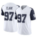 D.Cowboys #97 Kenny Clark Player White-Navy Limited Vapor F.U.S.E. Home Game Ndoa Stitched Jerseys