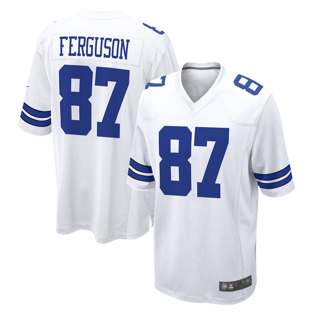 D.Cowboys #87 Jake Ferguson Player White Home Game Ndoa Stitched Jerseys