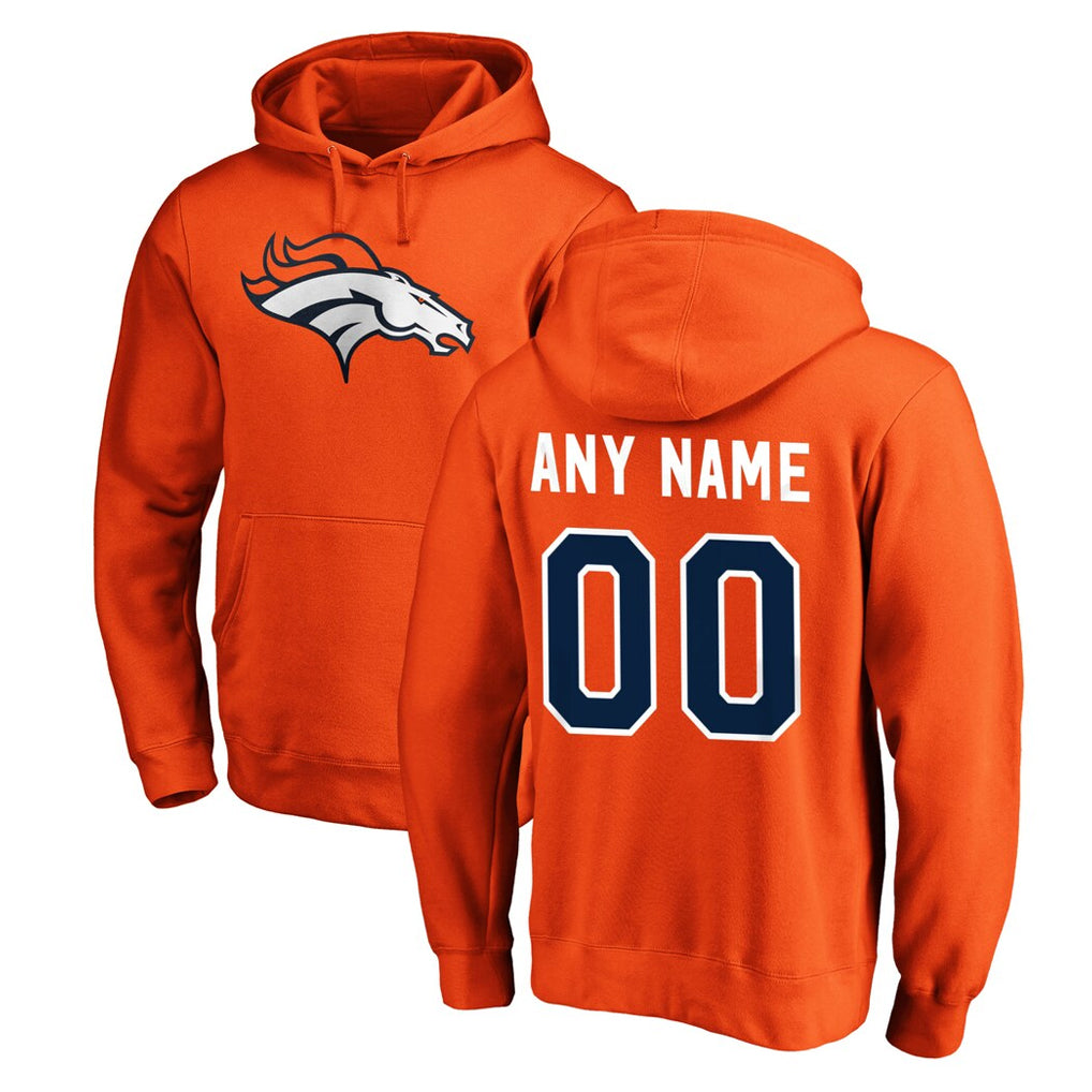 Custom D.Broncos Orange Pullover Hoodie Limited Any Name & Numbers Ndoa Stitched Jerseys