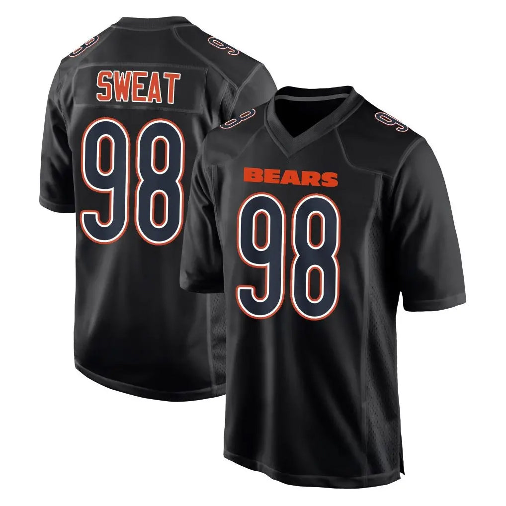 C.Bears #98 Montez Sweat Player Carbon Black Fashion Game Ndoa Stitched Jerseys