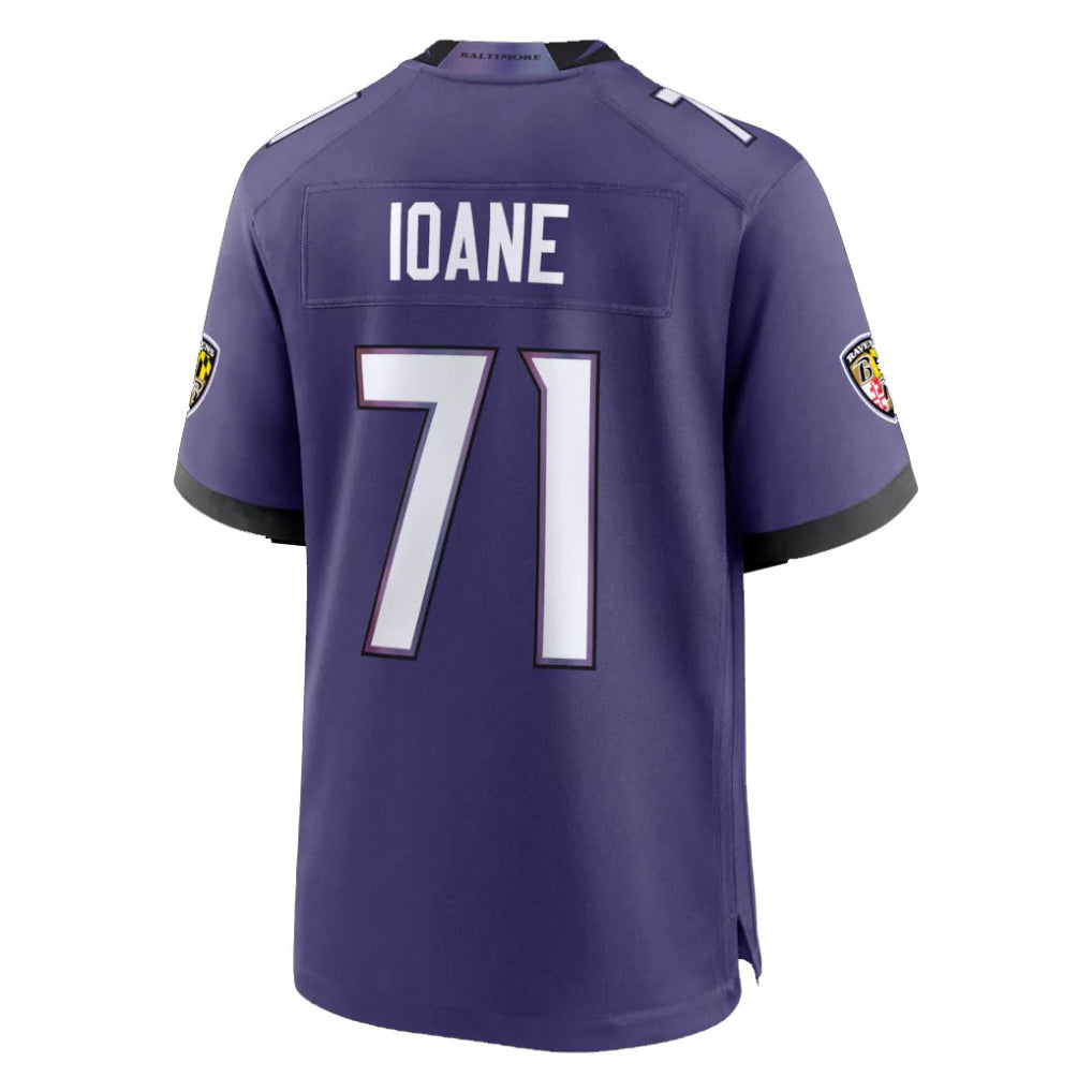 B.Ravens #71 Olaivavega Ioane Player Purple Home Game Ndoa Stitched Jerseys