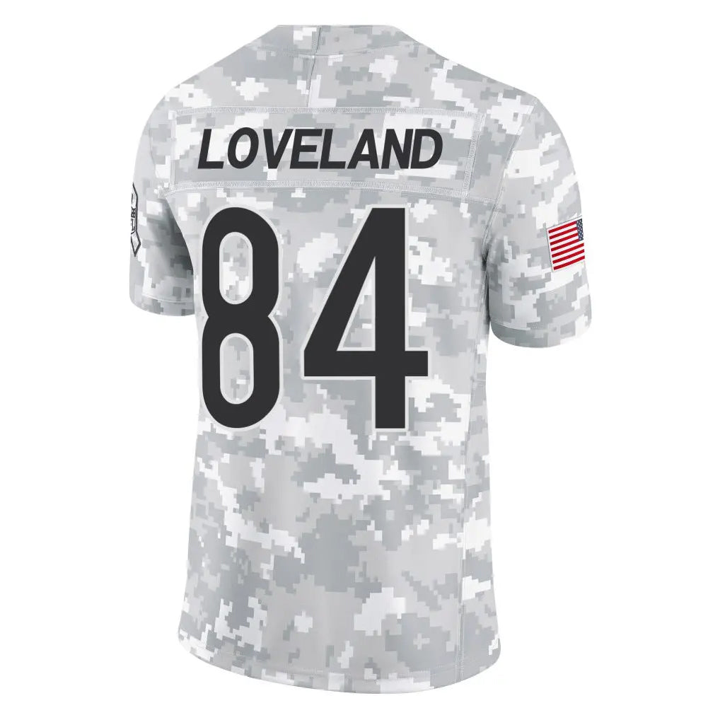 C.Bears #84 Colston Loveland Player Arctic Camo Salute to Service Limited Ndoa Stitched Jerseys