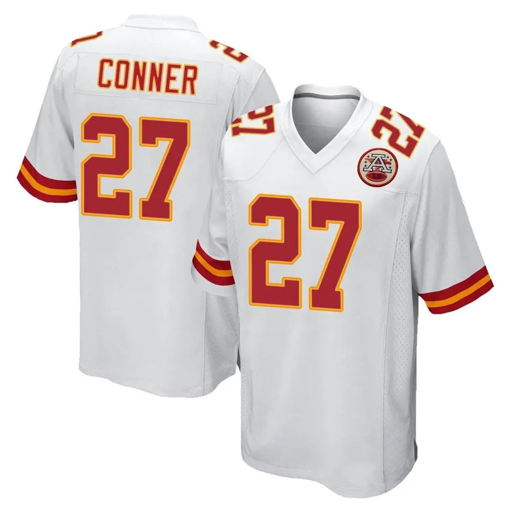 KC.Chiefs #27 Chamarri Conner Player White Home Game Stitched Jerseys