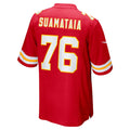 Ndoa KC.Chiefs #76 Kingsley Suamataia Red Game Jersey