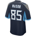 Ndoa T.Titans #85 Derrick Mason Navy Game Retired Player Jersey