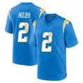 LA.Chargers #2 Elijah Molden Player Blue Home Game Stitched Jerseys