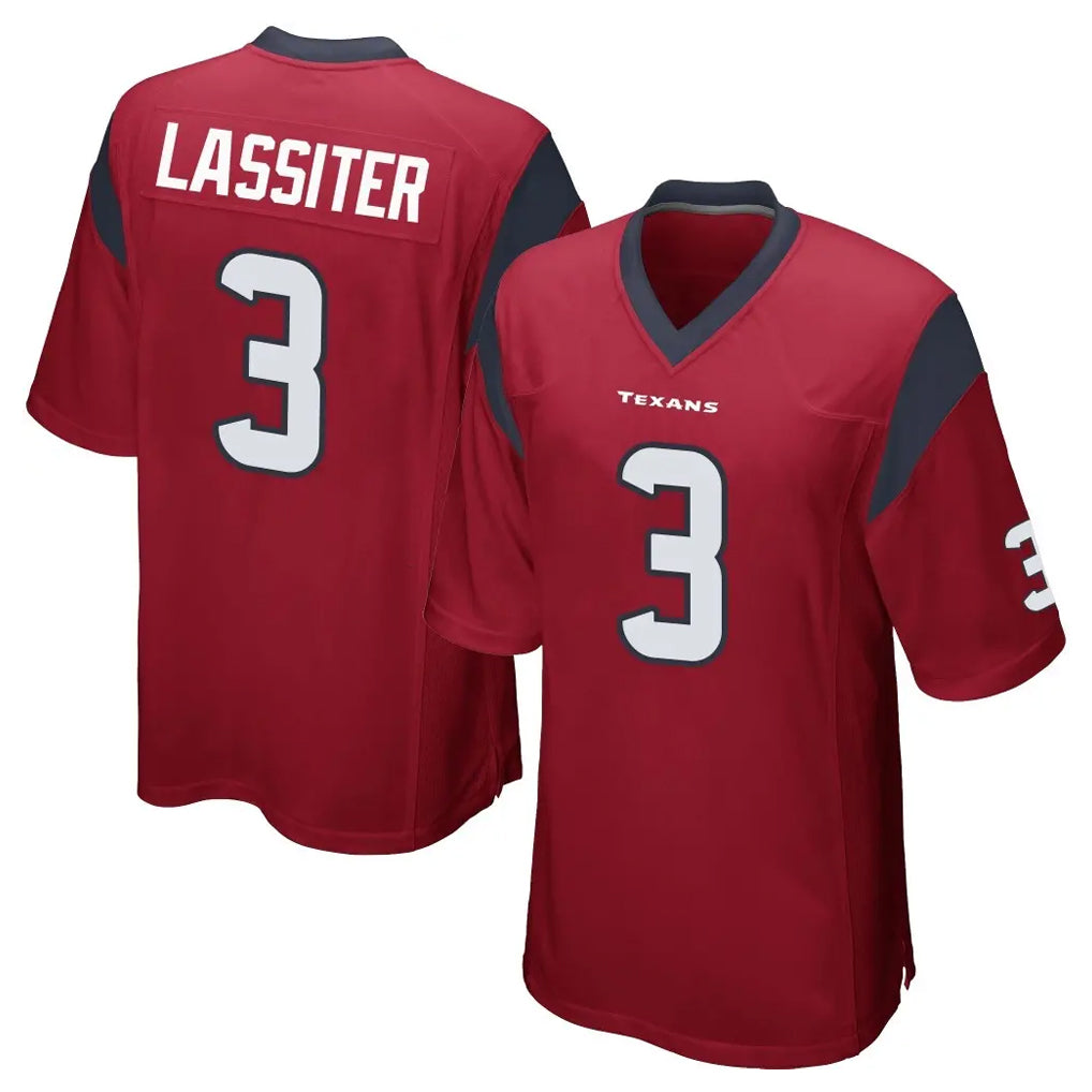 H.Texans #3 Kamari Lassiter Player Red Home Game Ndoa Stitched Jerseys