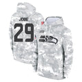 S.Seahawks #29 Josh Jobe Player Arctic Camo Limited Salute to Service Pullover Hoodies Game Ndoa Stitched Jerseys