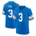 D.Lions #3 Jack Fox Player Blue Alternate Home Game Ndoa Stitched Jerseys