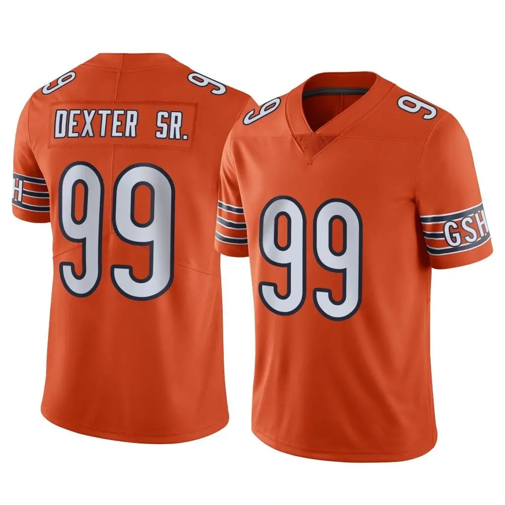 C.Bears #99 Gervon Dexter Sr. Player Orange Alternate Vapor Limited Home Game Ndoa Stitched Jerseys