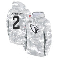 A.Cardinals #2 Will Johnson Player Camo Salute to Service Hoodies Ndoa Stitched Jerseys