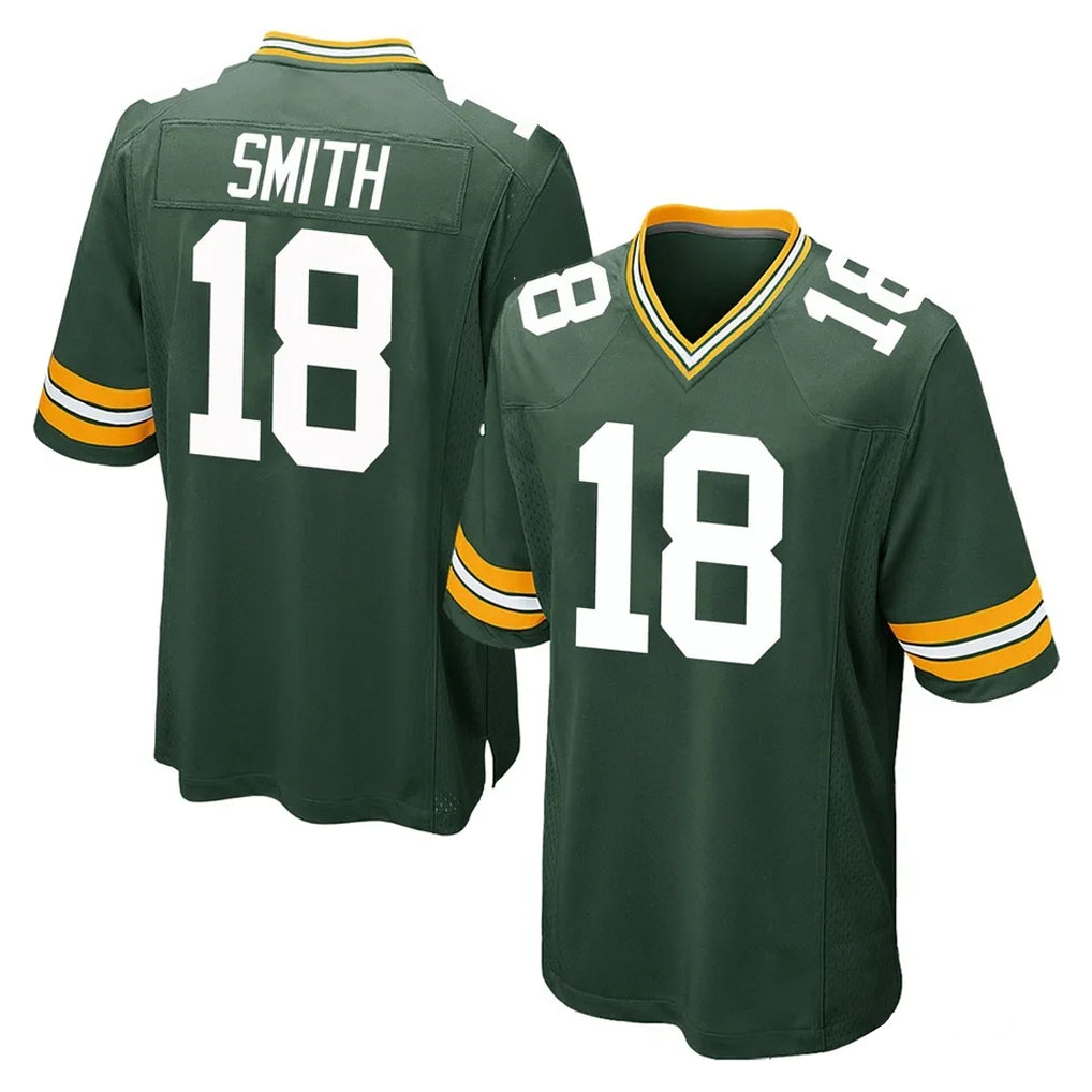 GB.Packers #18 Jonnu Smith Player Green Home Game Ndoa Stitched Jerseys