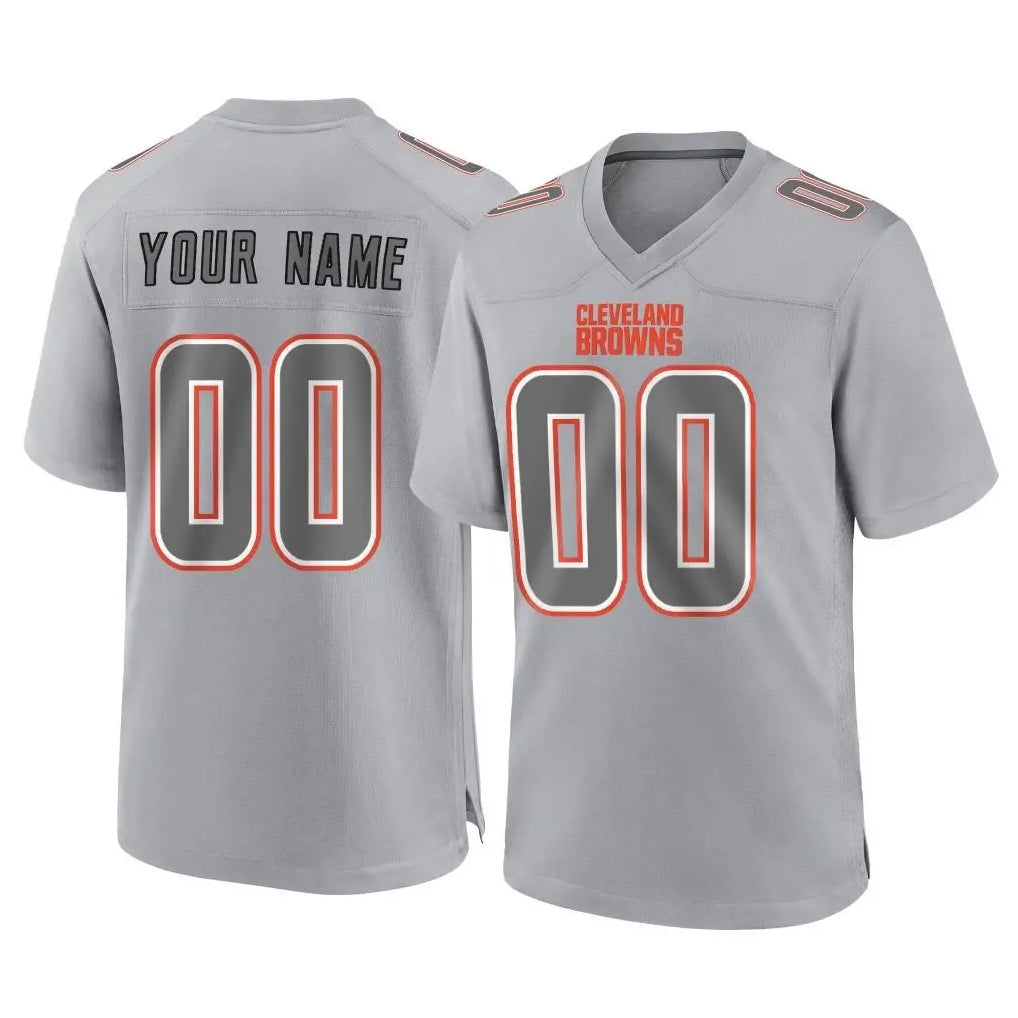 Custom C.Browns Gray Atmosphere Fashion Game Any Name & Numbers Ndoa Stitched Jerseys