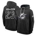 M.Dolphins #23 Zayne Anderson Player 2026 Black Logo Pullover Hoodies Limited Game Ndoa Stitched Jerseys
