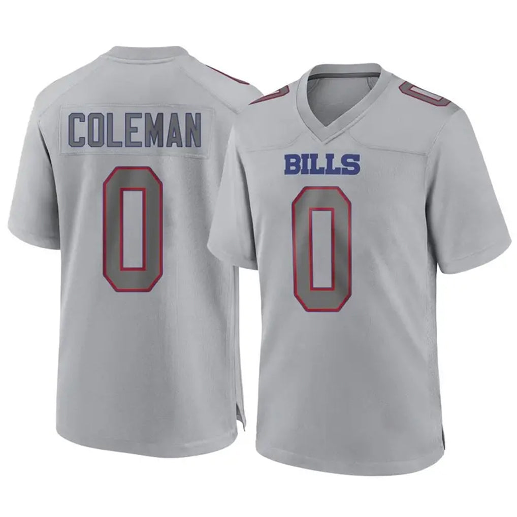 B.Bills #0 Keon Coleman Player Gray Home Game Ndoa Stitched Jerseys